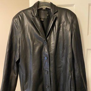 Coach 1941 black leather coat - XL